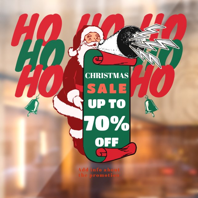 Vinilos Para Cristales Anuncio de promoción de ventas de Navidades Santa (Hoja 2)