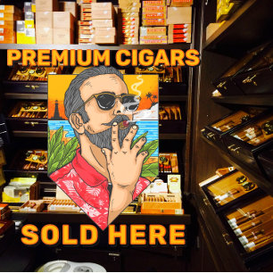 Vinilos Para Cristales Anuncio de Puros Premium de la Tienda de Fumar a l