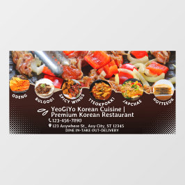 Vinilos Para Cristales Anuncio de restaurante de cocina coreana personali
