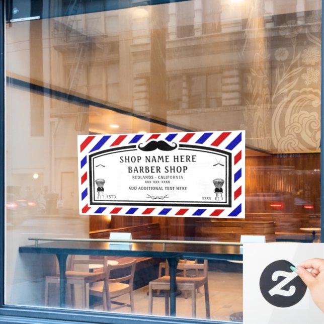 Vinilos Para Cristales Anuncio de tienda de peluquería personalizar