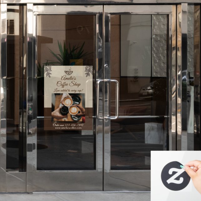 Vinilos Para Cristales Anuncio personalizado en la puerta principal de la (Puerta de oficina)