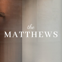 Vinilos Para Cristales Apellido | Puerta de entrada blanco transparente