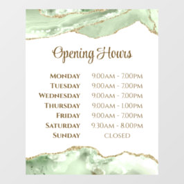 Vinilos Para Cristales Apertura de horas de apertura de la ventana de Jad