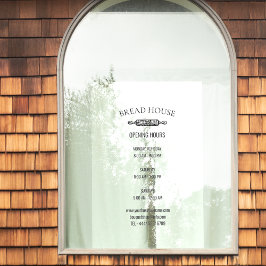 Vinilos Para Cristales Apertura del horario local de panadería