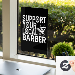 Vinilos Para Cristales Apoye su Barber local
