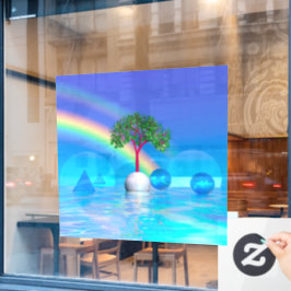 Vinilos Para Cristales Árbol arcoiris