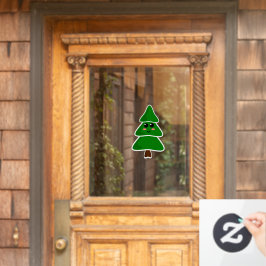 Vinilos Para Cristales Árbol de Navidad con estilo kawaii