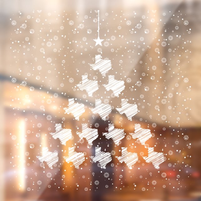 Vinilos Para Cristales Árbol de Navidad de Texas resquebrajado (Hoja 2)