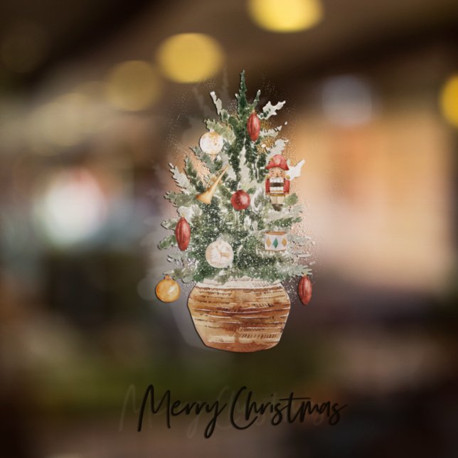 Vinilos Para Cristales Árbol verde de los navidades | Feliz Navidad (Subido por el creador)