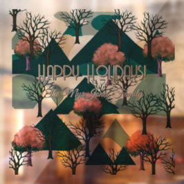 Vinilos Para Cristales Árboles y formas Minimalistas retro personalizados