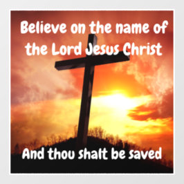 Vinilos Para Cristales Arreglo de ventanilla cruzada de salvación