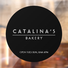 Vinilos Para Cristales Art Deco Text Bakery, Café, Tienda