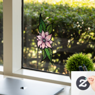 Vinilos Para Cristales Arte de flor rosa Diseño floral Flores tatuadas