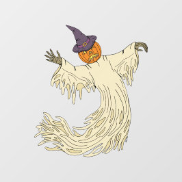 Vinilos Para Cristales Arte de Halloween del Fantasma con Cabeza de Calab