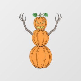Vinilos Para Cristales Arte de Halloween del hombre de calabaza