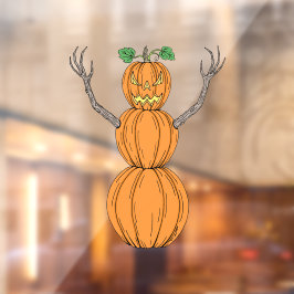 Vinilos Para Cristales Arte de Halloween del hombre de calabaza