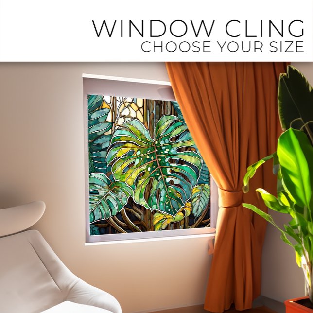 Vinilos Para Cristales Arte de vidrio de la Monstera Tropical (Subido por el creador)