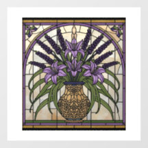 Arte Floral Modernista Vidrieras