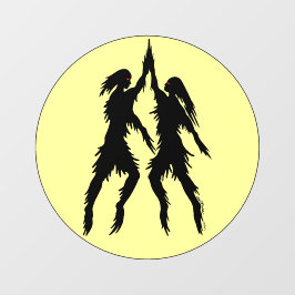 Vinilos Para Cristales Arte raro de bailes con sombras