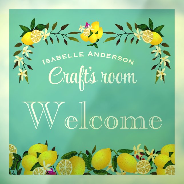 Vinilos Para Cristales Artesanía de limón Aqua (Hoja 3)