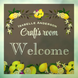 Vinilos Para Cristales Artesanía de limón gris ceniza