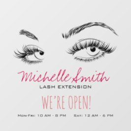 Vinilos Para Cristales Artista de maquillaje azota los brotes negro y bla