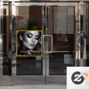 Vinilos Para Cristales Artista de Maquillaje de Lujo Adhesivo para Puerta