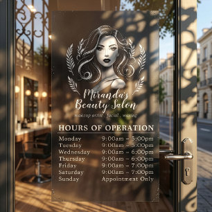 Vinilos Para Cristales Artista de Maquillaje Estilista de Cabello Horas d