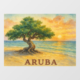 Vinilos Para Cristales Aruba Playa Eagle Divi Tree Hora Dorada