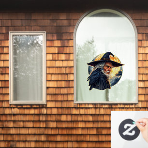 Vinilos Para Cristales Asistente con un Raven - Halloween Fan Fun 2