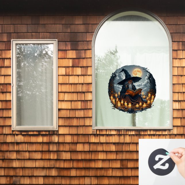 Vinilos Para Cristales Asistente para leer un libro - Wicca Halloween 2 (Ventana de inicio)