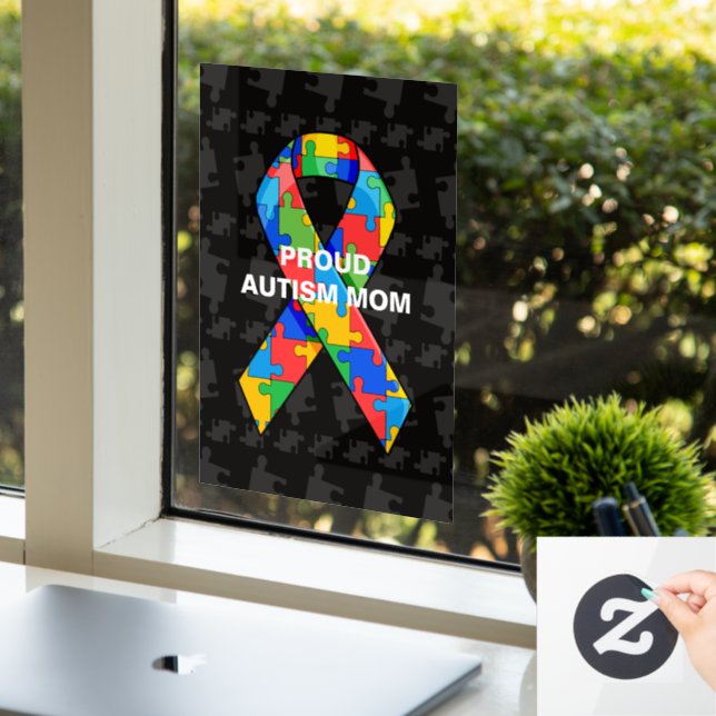 Vinilos Para Cristales Autismo orgullosamente Personalizado: Cinta del ro (Oficina)