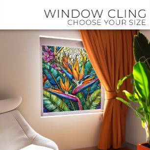 Vinilos Para Cristales Ave tropical del Paraíso Cristales manchados