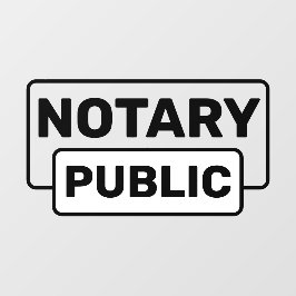 Vinilos Para Cristales Aviso de Notario Público Atractivo 