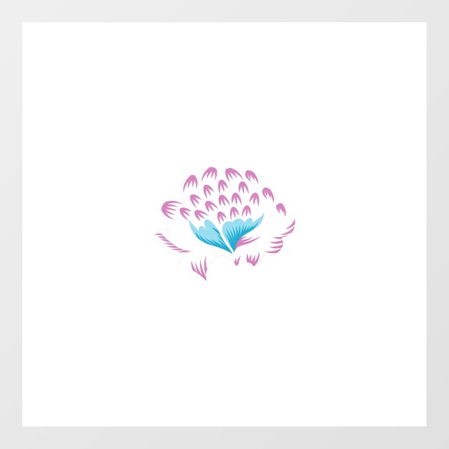 Vinilos Para Cristales Azul de flor de maíz claro, Megenta cielo, Girona (Hoja)