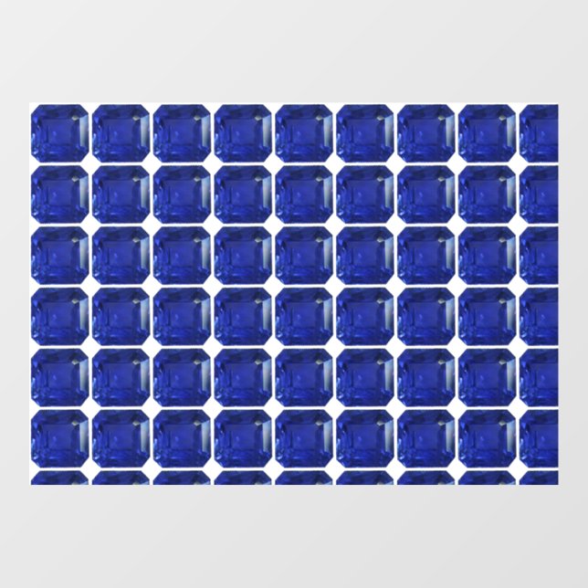 Vinilos Para Cristales Azul de zafiro cuadrado (Hoja)