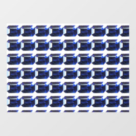Vinilos Para Cristales Azul de zafiro rectangular