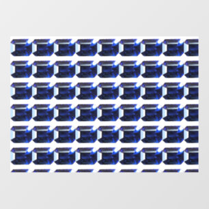 Vinilos Para Cristales Azul de zafiro rectangular