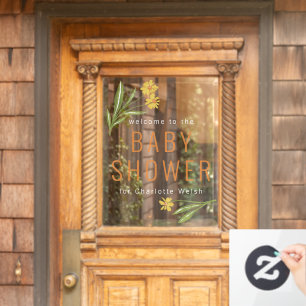 Vinilos Para Cristales Baby Shower amarillo