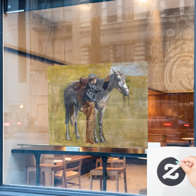 Vinilos Para Cristales Badlands estadounidenses: Vaquero del viejo oeste  (Ventana de cafetería)