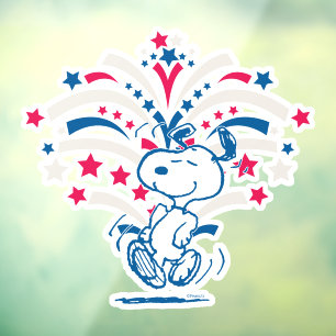 Vinilos Para Cristales Baile Snoopy 4 de Julio
