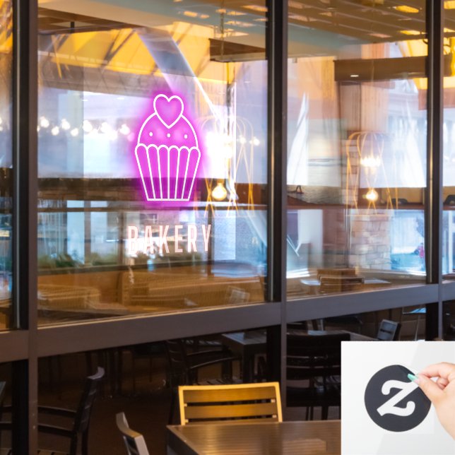 Vinilos Para Cristales Bakery Business Neon (ventana del restaurante)