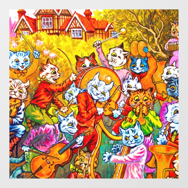 Vinilos Para Cristales Banda musical de Cat (Hoja)