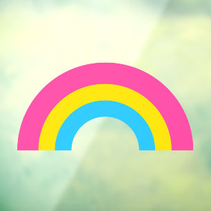 Vinilos Para Cristales Bandera arcoiris del orgullo pansexual personaliza
