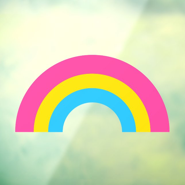 Vinilos Para Cristales Bandera arcoiris del orgullo pansexual personaliza (Hoja 3)