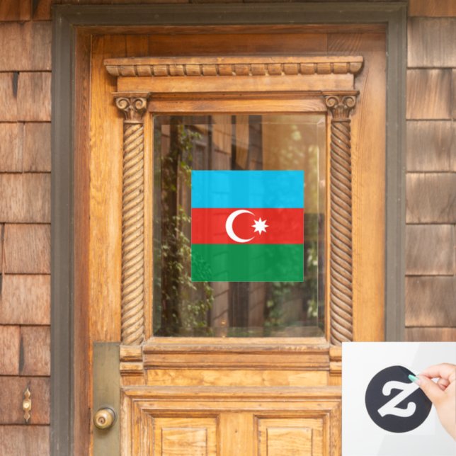 Vinilos Para Cristales Bandera de Azerbaiyán (Puerta de casa)