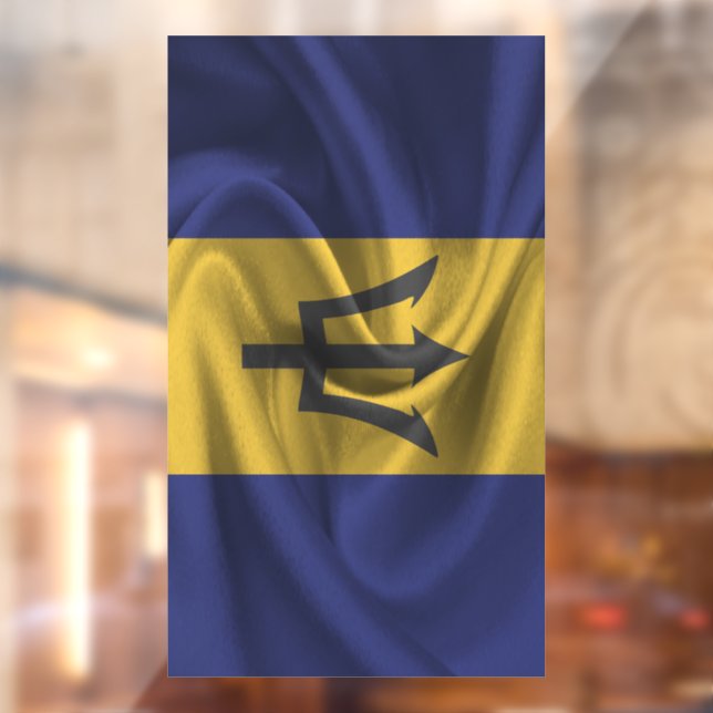 Vinilos Para Cristales Bandera de Barbados (Hoja 2)