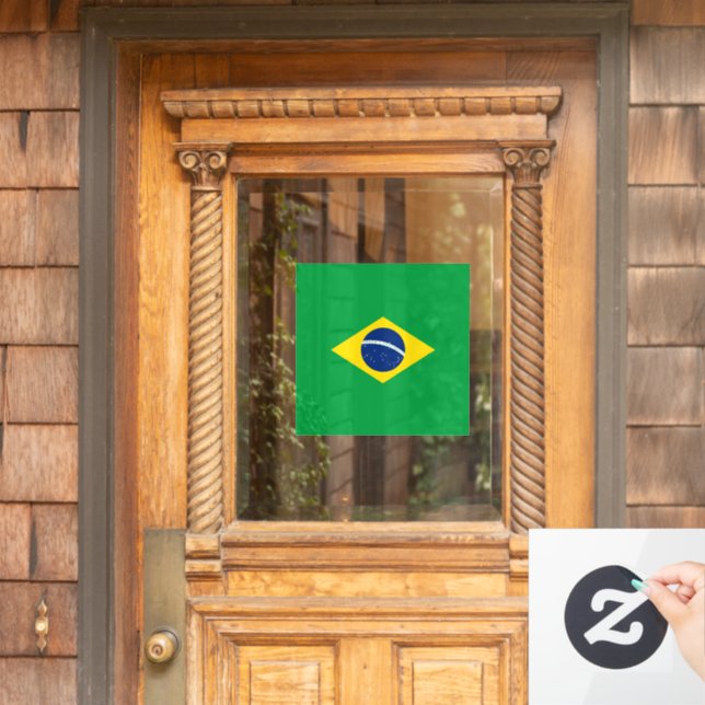 Vinilos Para Cristales Bandera de Brasil (Puerta de casa)