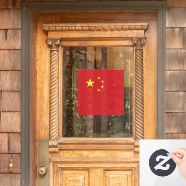 Vinilos Para Cristales Bandera de China (Puerta de casa)