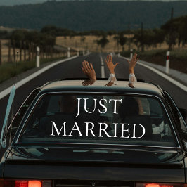 Vinilos Para Cristales Bandera de coche personalizada elegante recién cas